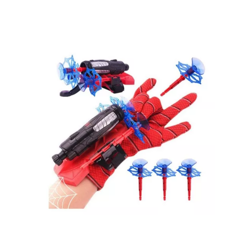 Luva Lança Teia Brinquedo Homem Aranha Simulador de teia lançador de ventosa