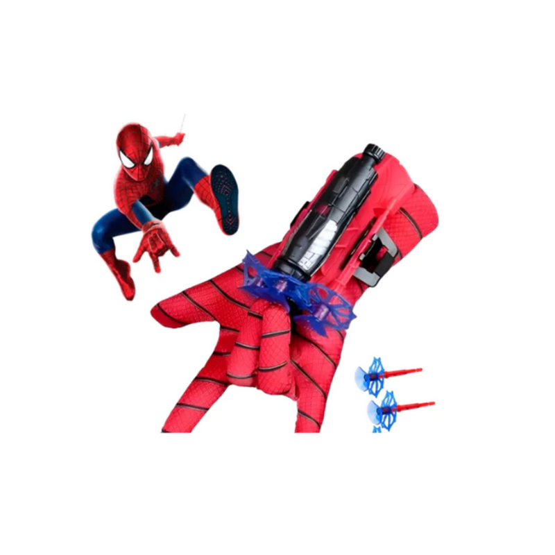 Luva Lança Teia Brinquedo Homem Aranha Simulador de teia lançador de ventosa