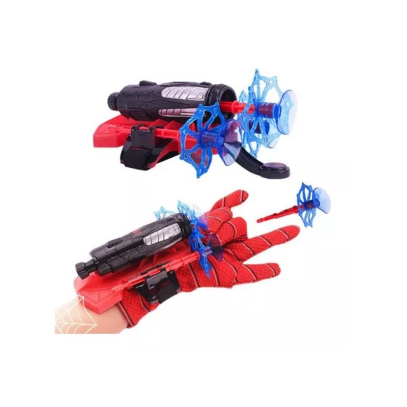 Luva Lança Teia Brinquedo Homem Aranha Simulador de teia lançador de ventosa