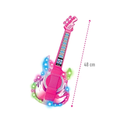 Guitarra E Microfone Infantil Rock Show Rosa Com Som E Luz