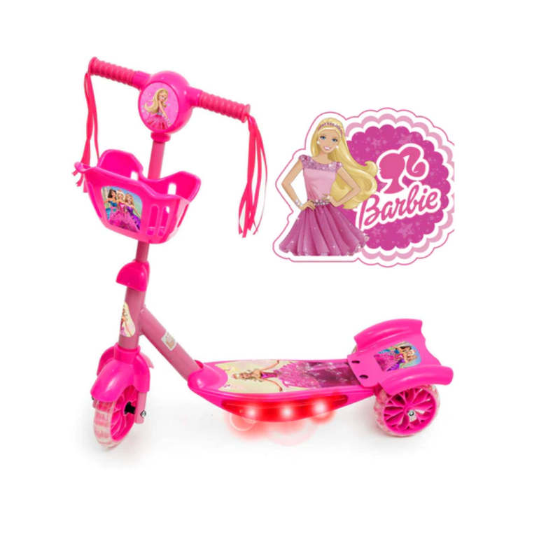 Patinete Musical 3 Rodas Infantil Cesta E Luzes