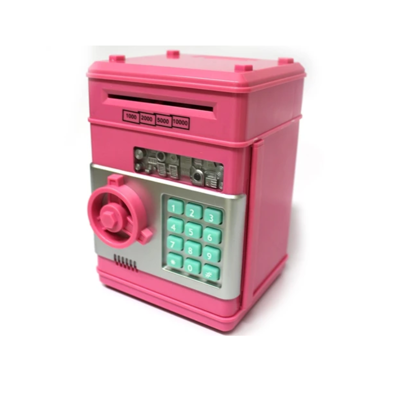 Mini Cofre Eletrônico Digital Puxa Notas Automático Senha 4 Dígitos Dinheiro e Moedas Lorben