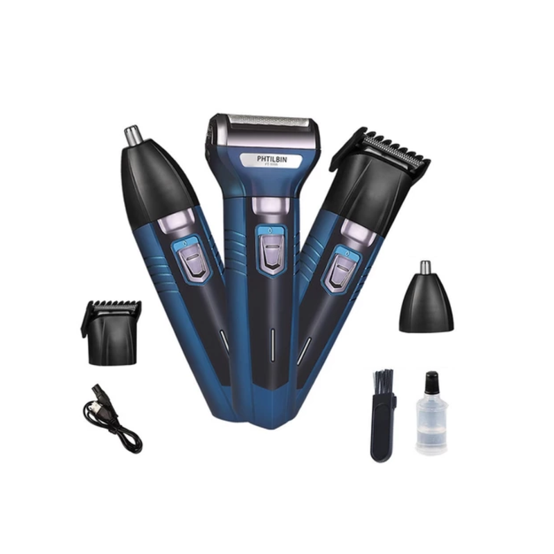 Maquina De Barbear Aparador e Depilador de Pelos Elétrico 3 Em 1