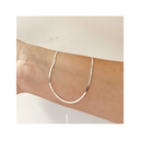 Corrente Laminada Fita PrataLegítima 1,5mm Colar Feminino 40 centimetros