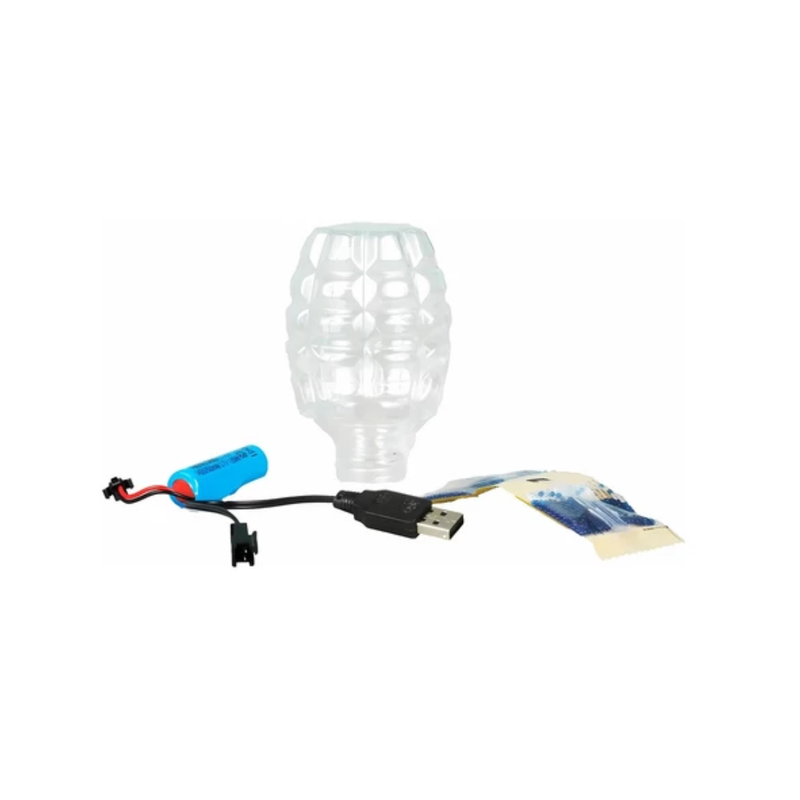 Luva Herói Lançador De Bolinhas De Gel Azul Automático Com Óculos e Bateria Recarregável