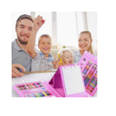 Estojo Infantil Feminino 208 Peças e Tela Para Desenhar