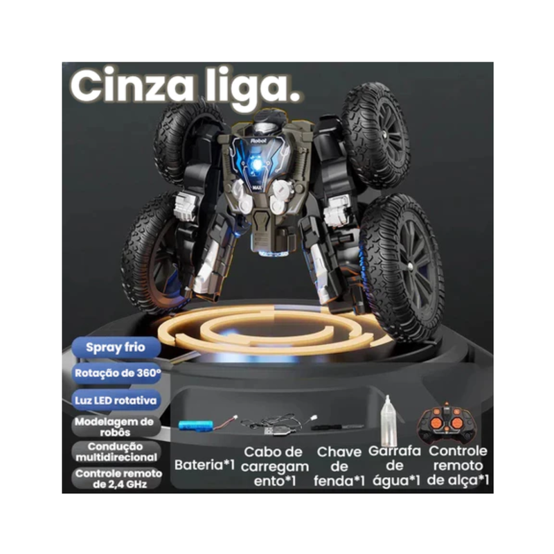 Carrinho Controle Remoto Mecha Carro 360°