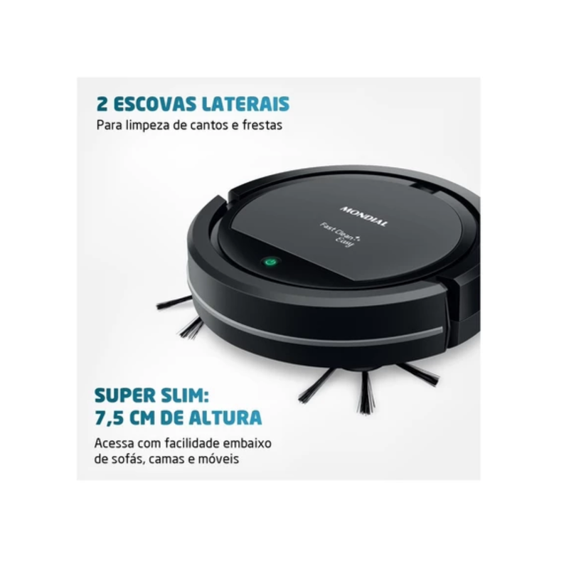 Aspirador Robô Fast Clean Mondial Rb08 Bivolt 30w