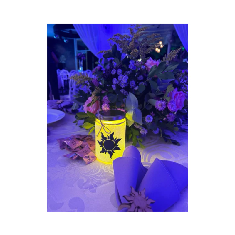 Luminária sol enrolados - rapunzel