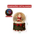 Globo De Neve Natalino com Led e Papai Noel Decorativo