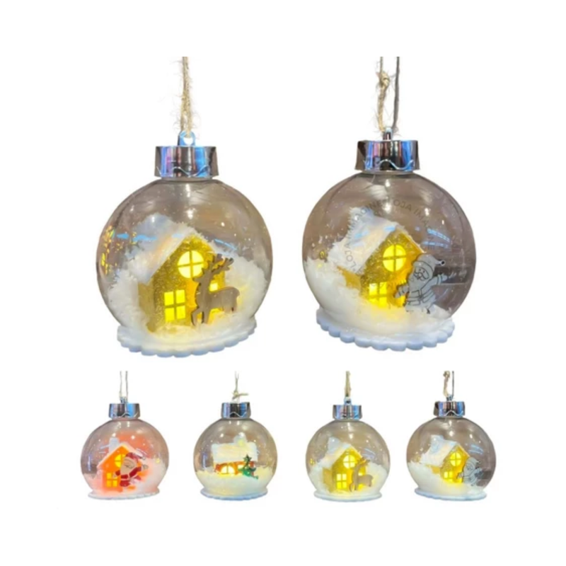 Globo De Neve Acrílico de enfeite de Natal  8CM