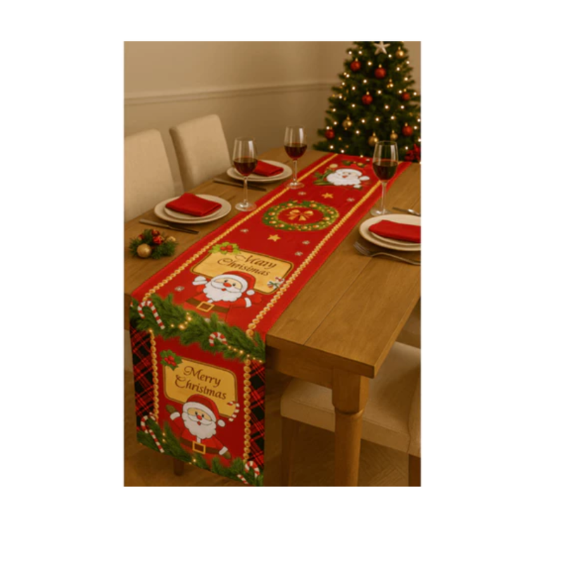Trilho de Mesa Natalino – Decoração de Natal para Mesa