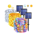 20Metros LED luzes de corda solares para festas e encontros