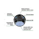 Aspirador de pó robô Philco 3 em 1 Com Mop Preto