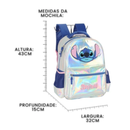 Kit Mochila Stitch Costas Lancheira E Estojo Box Holográfica