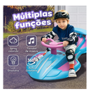 Carrinho Elétrico Infantil com Giro 360°, Luzes Frontais e Laterais (+ BRINDE EXCLUSIVO)